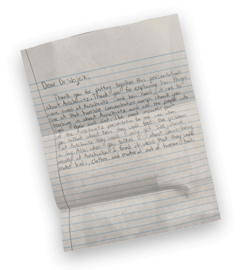 Letter from a young participant 3